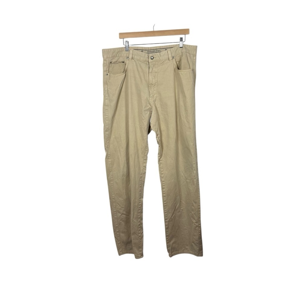 Ermenegildo Zegna Men’s Classic Straight Leg Khaki Pants Beige Size 42